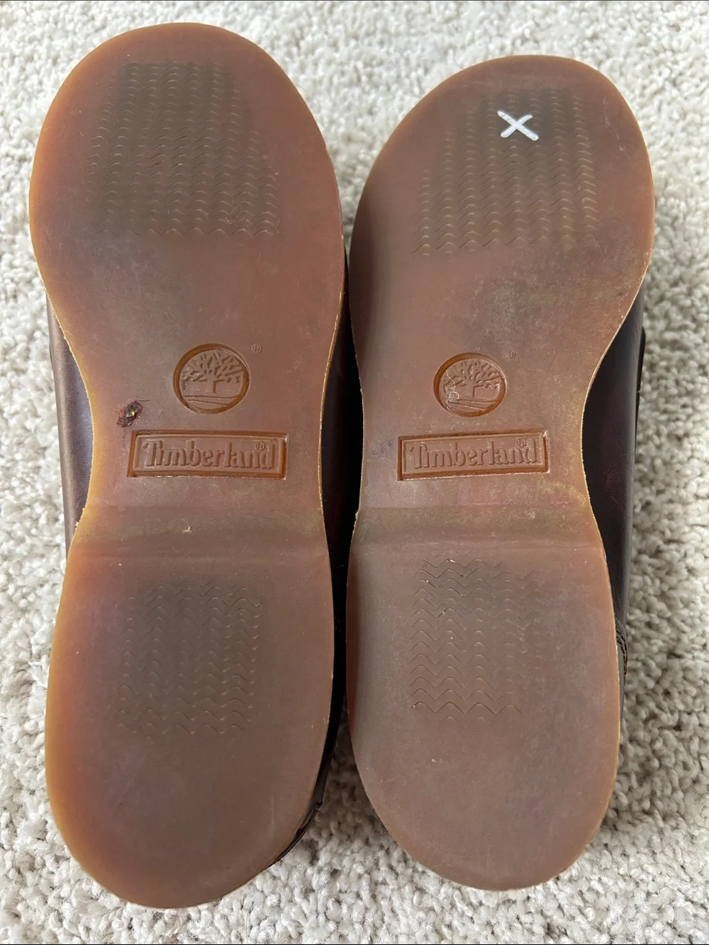 Timberland Men's Dark Brown Leather Boat Shoes Size 9